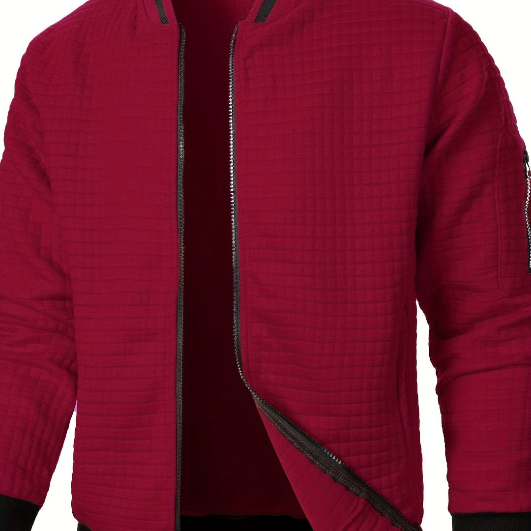 Raymond | Tekstureret Zip-Up Bomberjakke