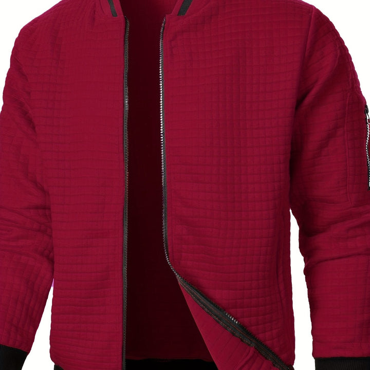 Raymond | Tekstureret Zip-Up Bomberjakke
