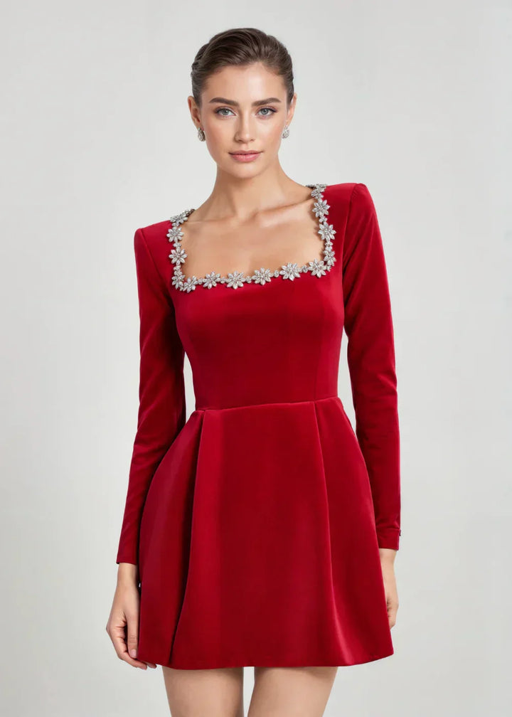 Brielle | Elegant Velvet Mini Kjole