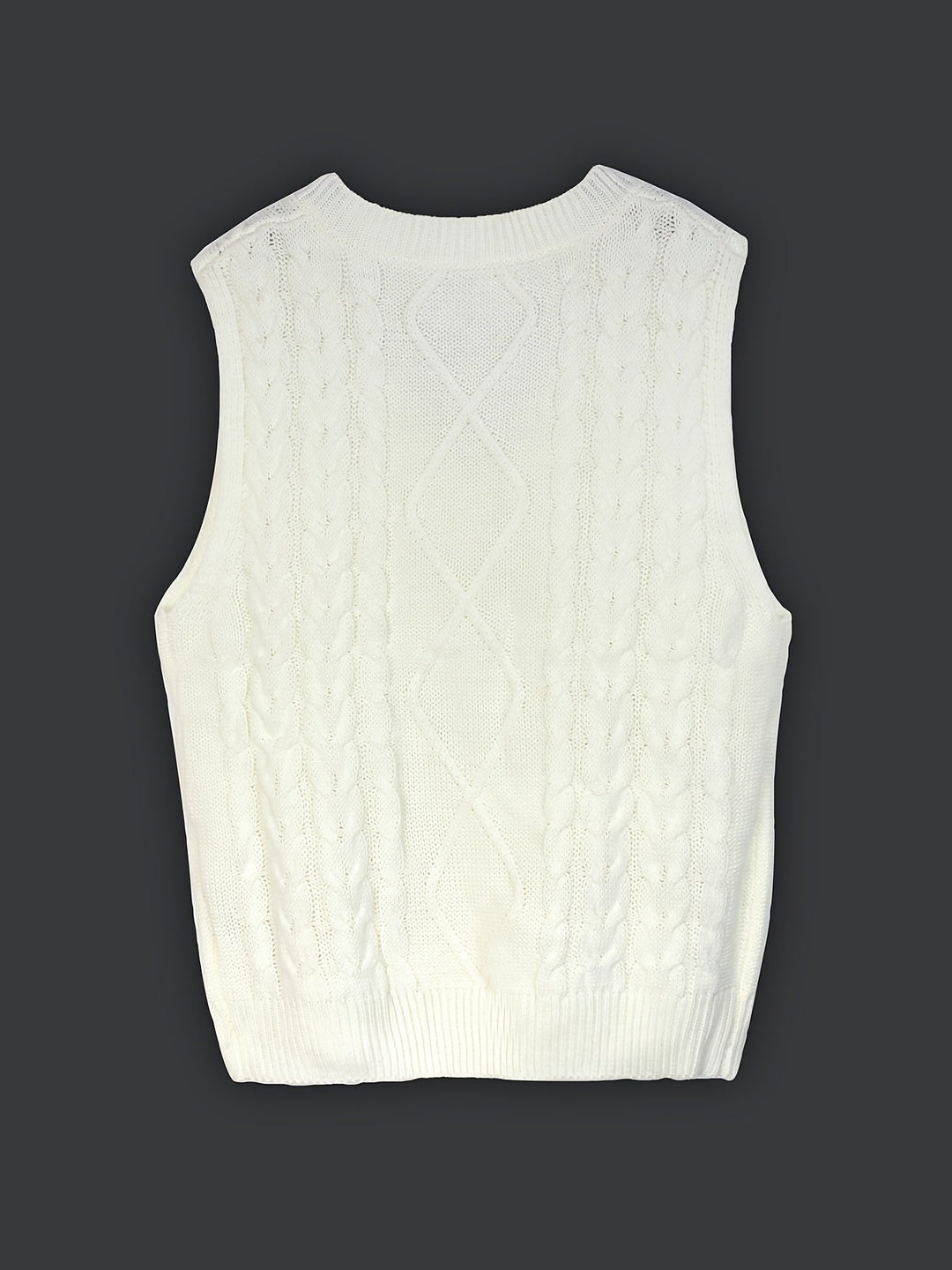 Cora | Cozy Cable-Knit V-Hals Sweater Vest