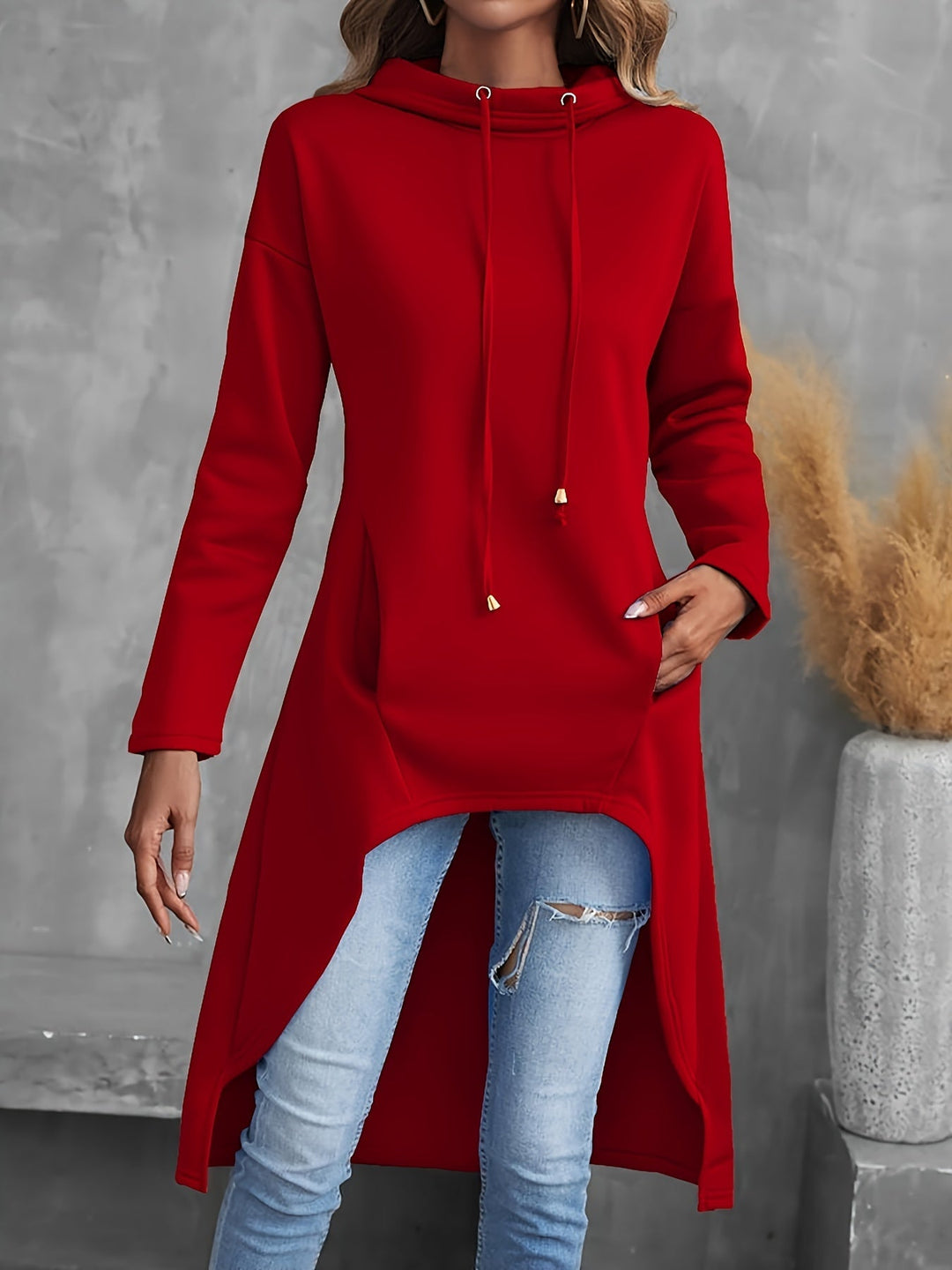 Tabitha | High-Low Snøre Hoodie