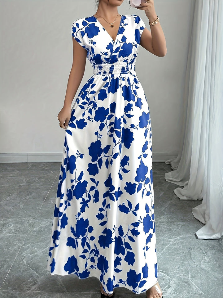 Delilah | Flydende Blomster Maxi Kjole