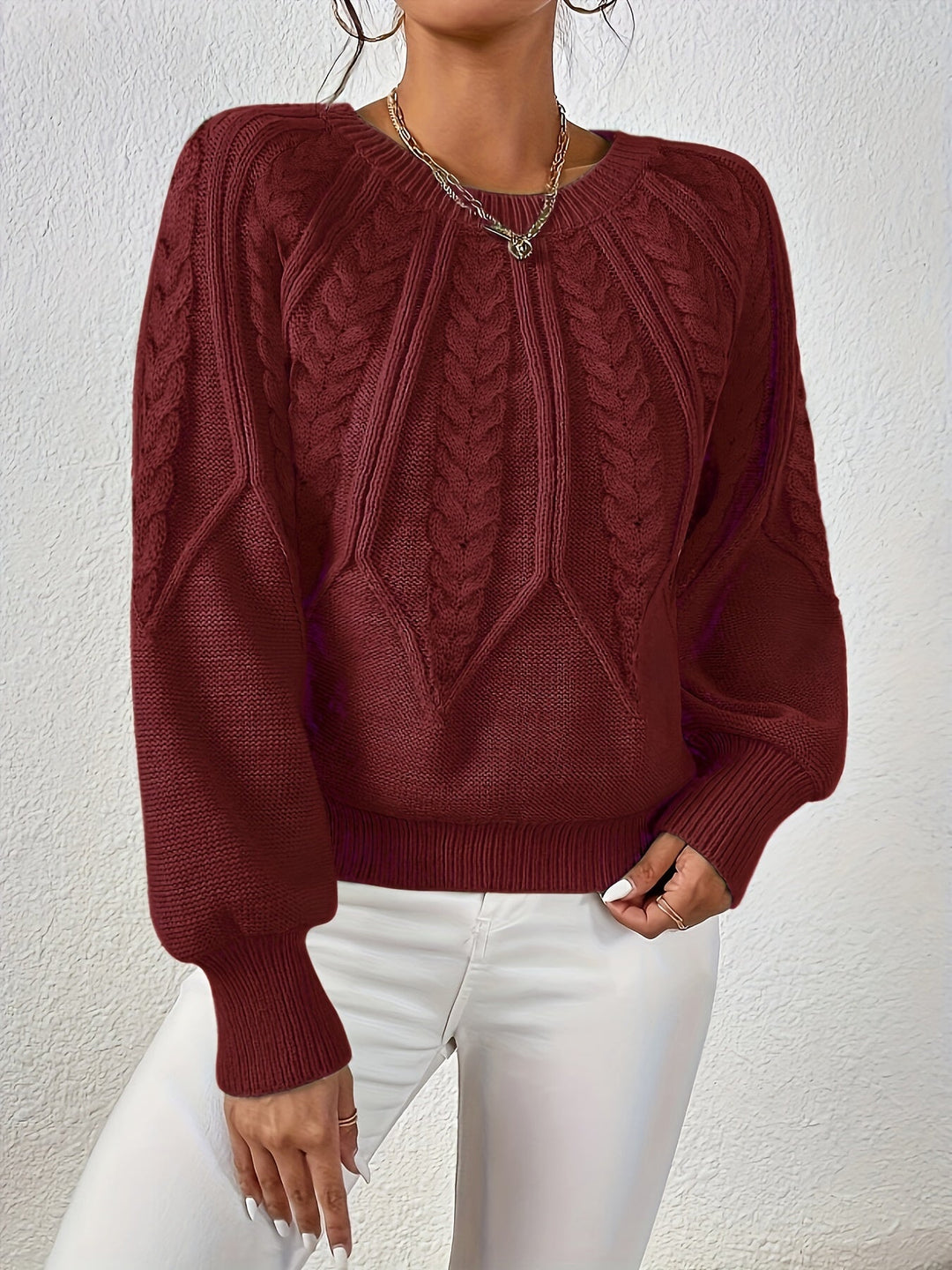 Eleanor | Afslappet Kabelstrik Sweater