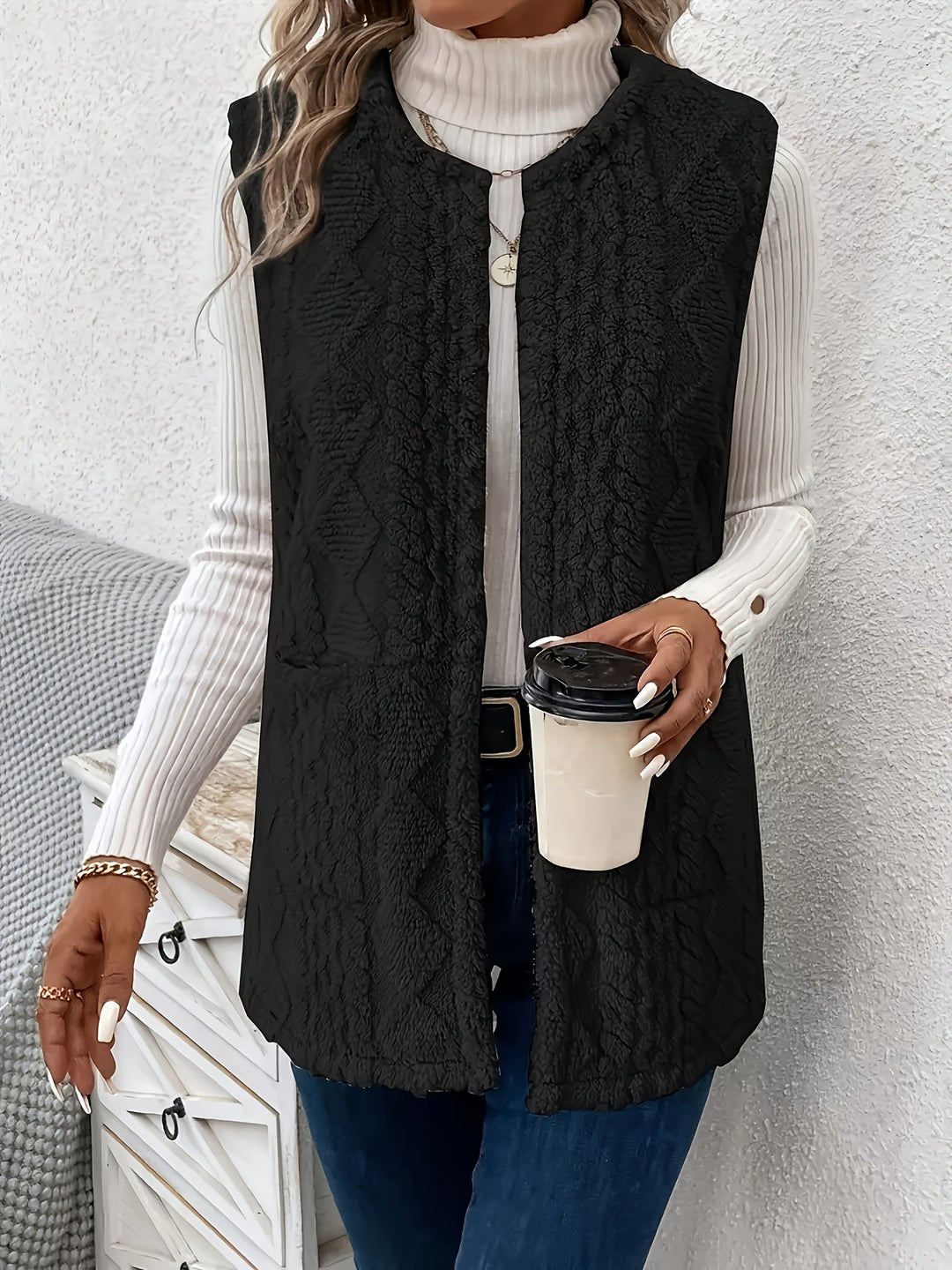 Brenna | Cozy Textured Sleeveless Vest