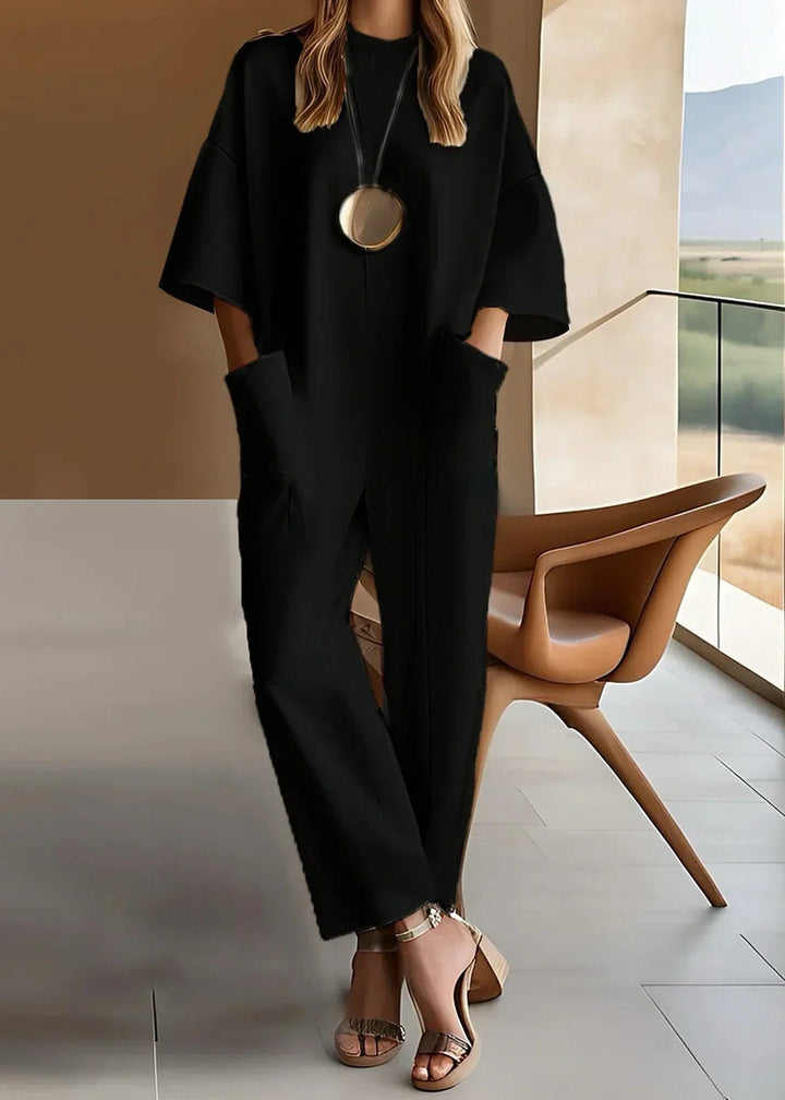 Amely | Elegant Jumpsuit med Bred Ærme og Lommer