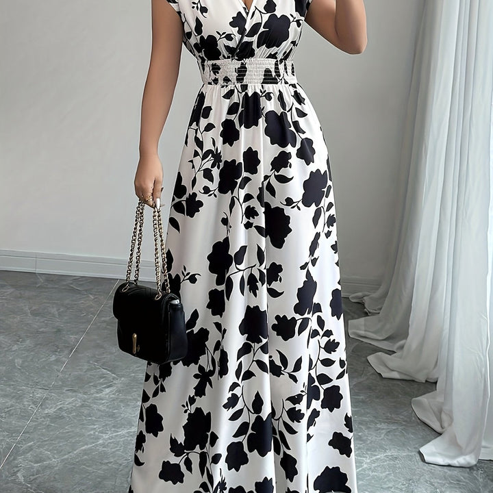 Delilah | Flydende Blomster Maxi Kjole