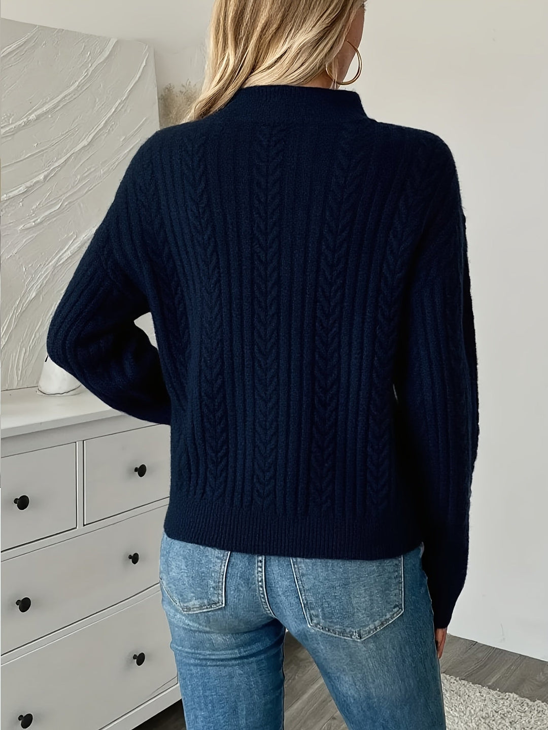 Clementine | Tekstureret Half-Zip Sweater