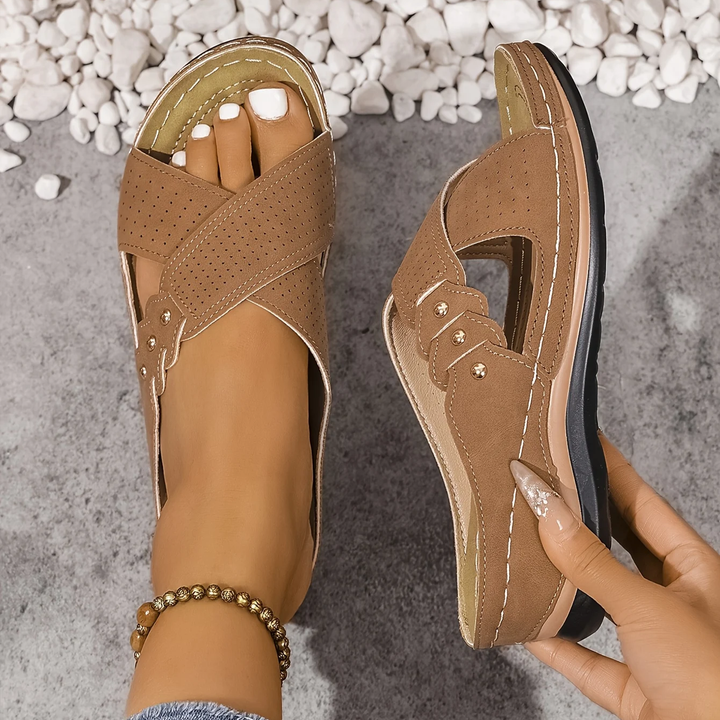 Charlotte | Premium Ortopædisk Vedge Sandal