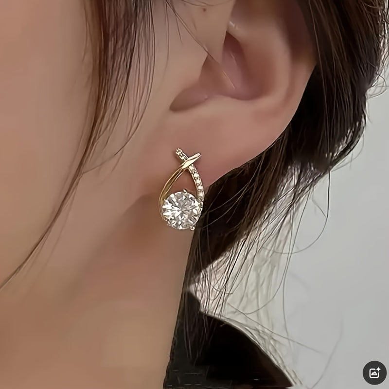Cheryl | Stilfulde Stud Øreringe med Cubisk Zirkonia