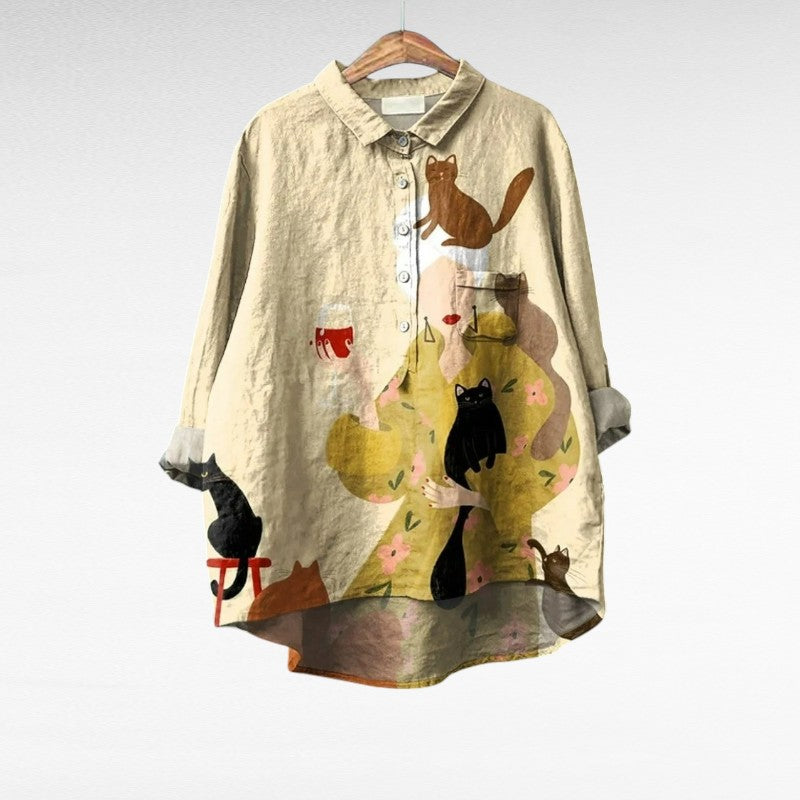 Kristine | Casual Kunstnerisk Krave Bluse