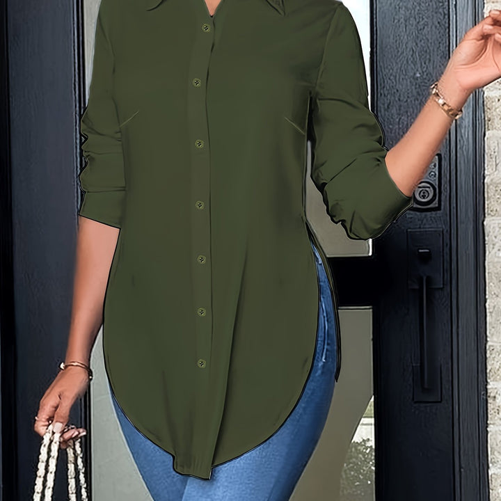 Quinn | Raffineret Knap-Front Bluse