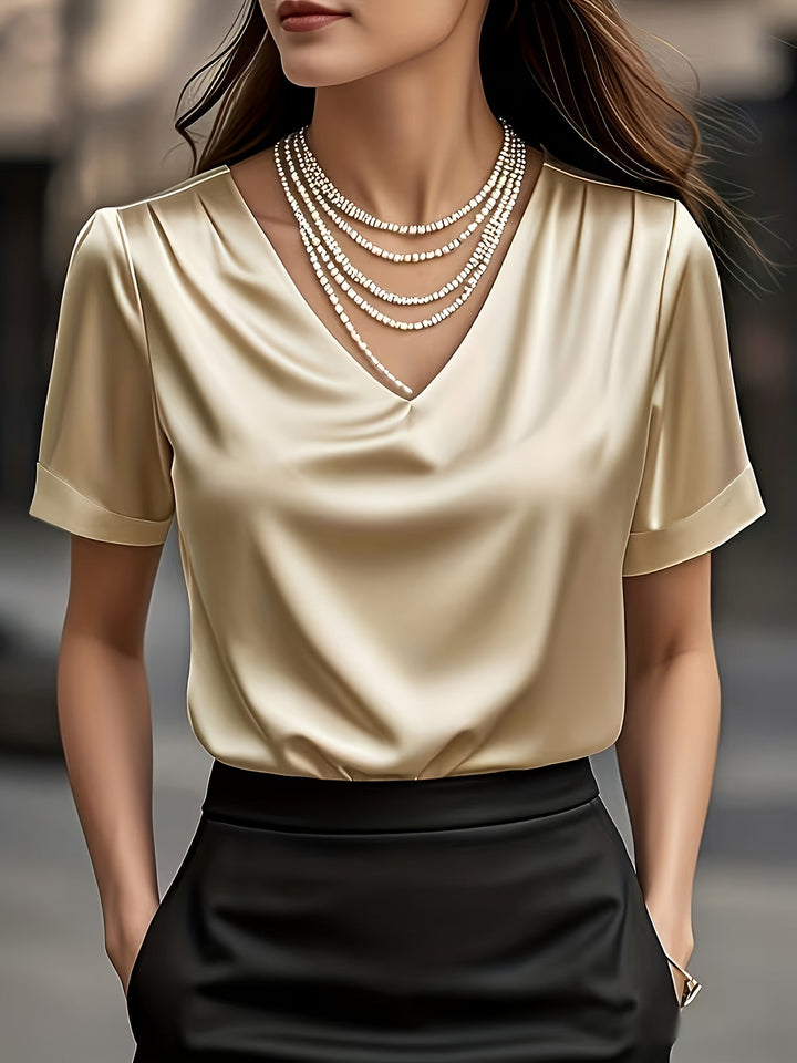 Estelle | Draperet V-Hals Bluse
