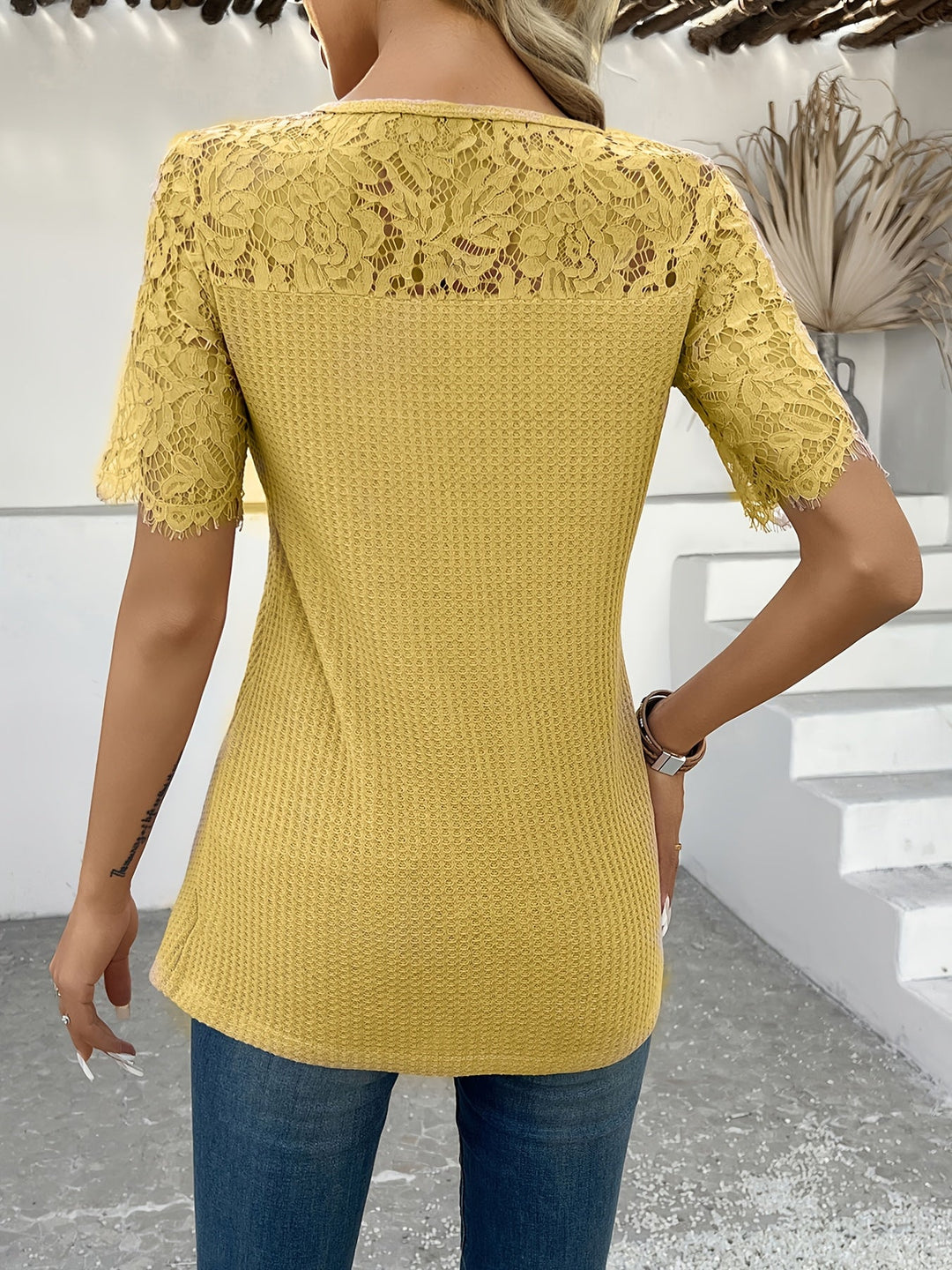 Delphine | Bluse med Blondekant