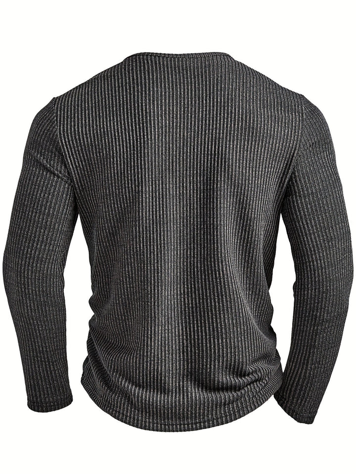Griffin | Struktureret Ribbet Henley Skjorte