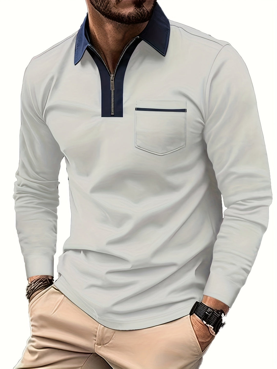 Curtis | Raffineret Zip-Krave Polo Shirt