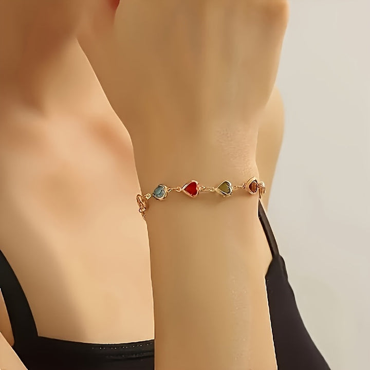 Gail | Stilfuld multicolor hjerteformet armbånd