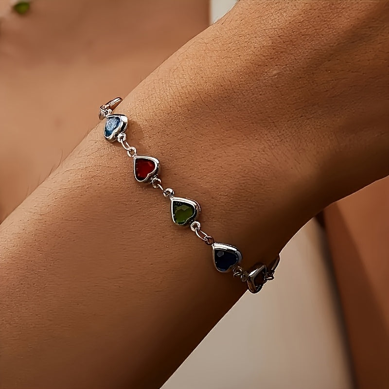 Gail | Stilfuld multicolor hjerteformet armbånd