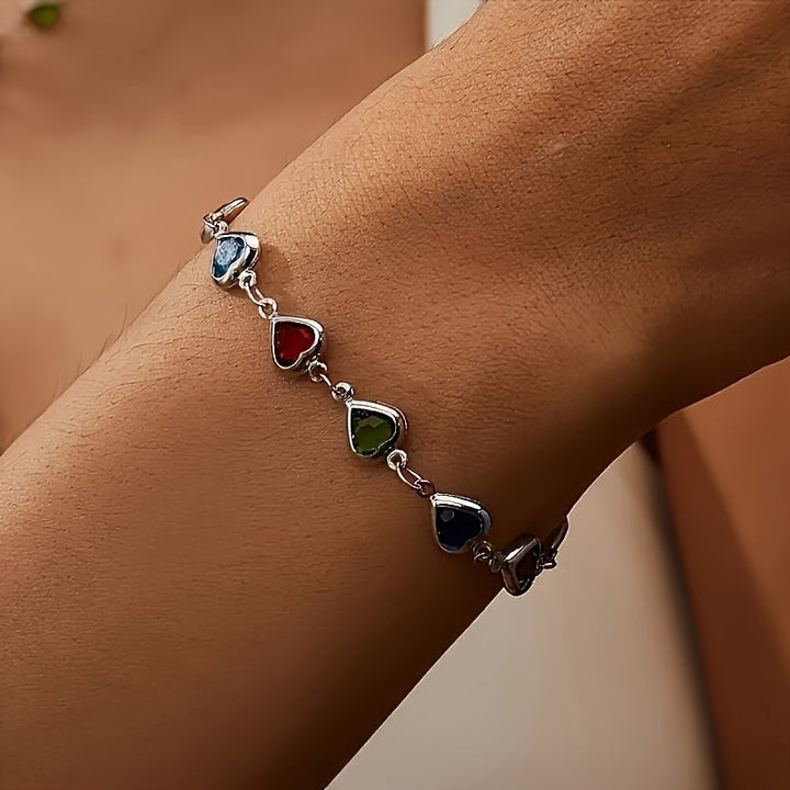 Gail | Stilfuld multicolor hjerteformet armbånd