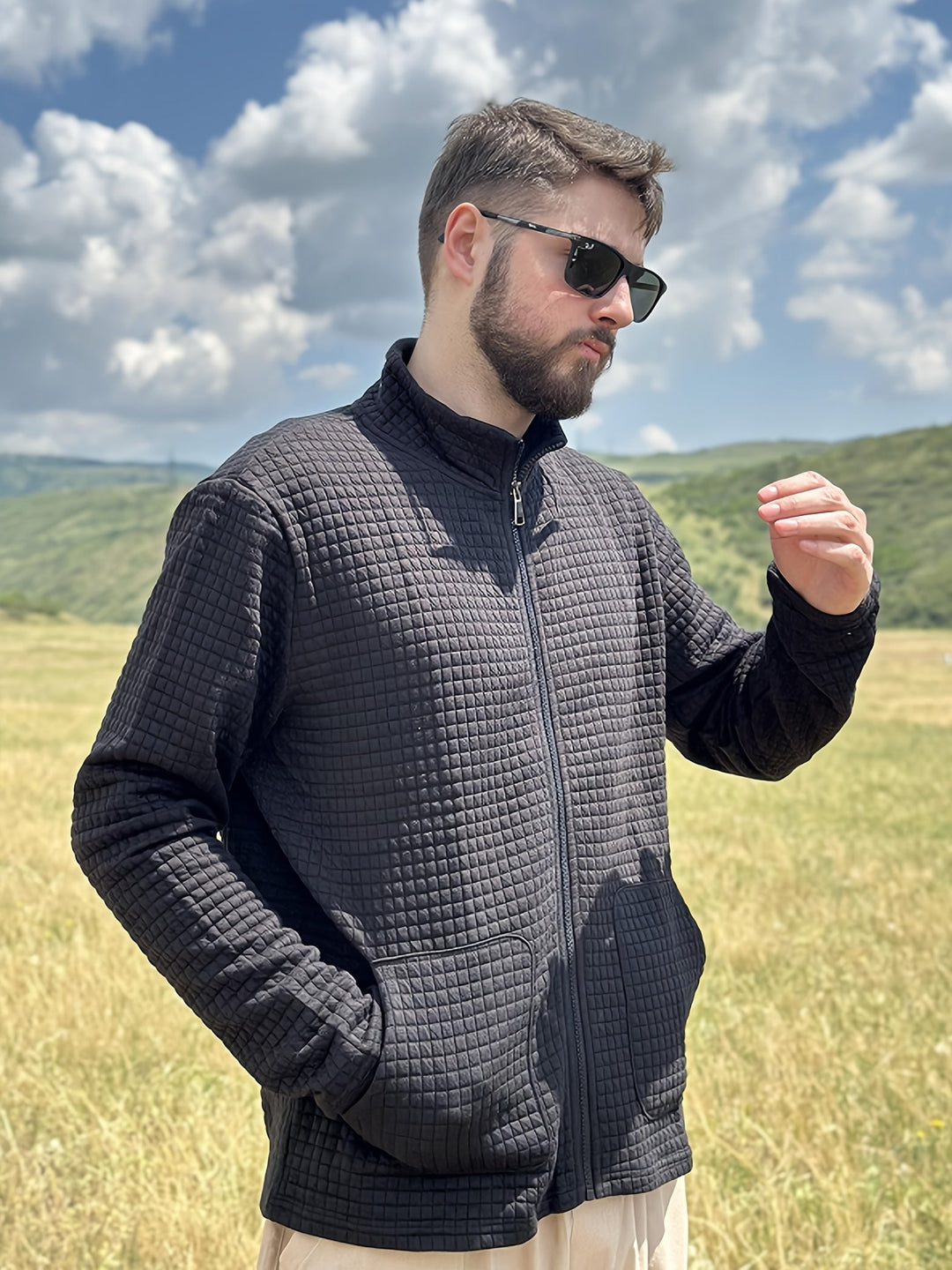 Hugo | Tekstureret Zip-Up Jakke