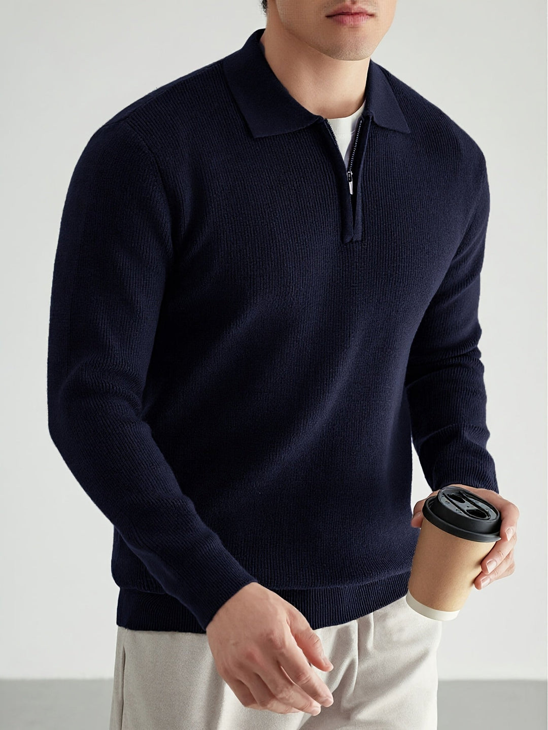 Donovan | Raffineret Quarter-Zip Polo Sweater