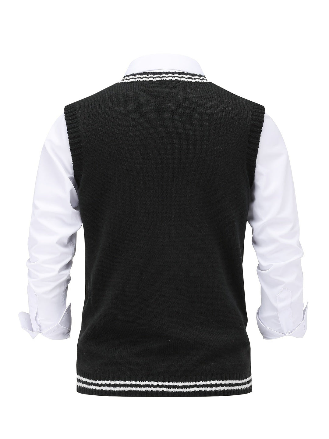 Gideon | Kabelstrikket V-hals Sweater Vest