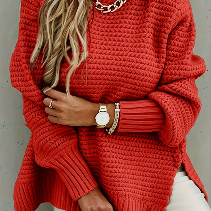 Evangeline | Tekstureret High-Low Sweater