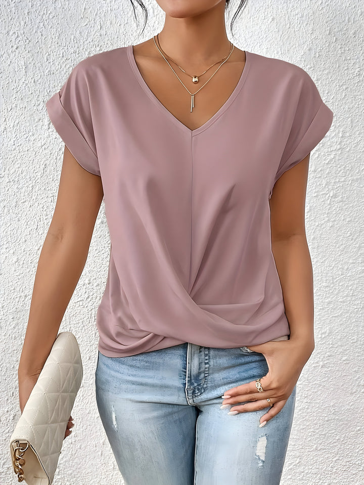 Kathrina | Elegant Twist-Front V-Hals Top