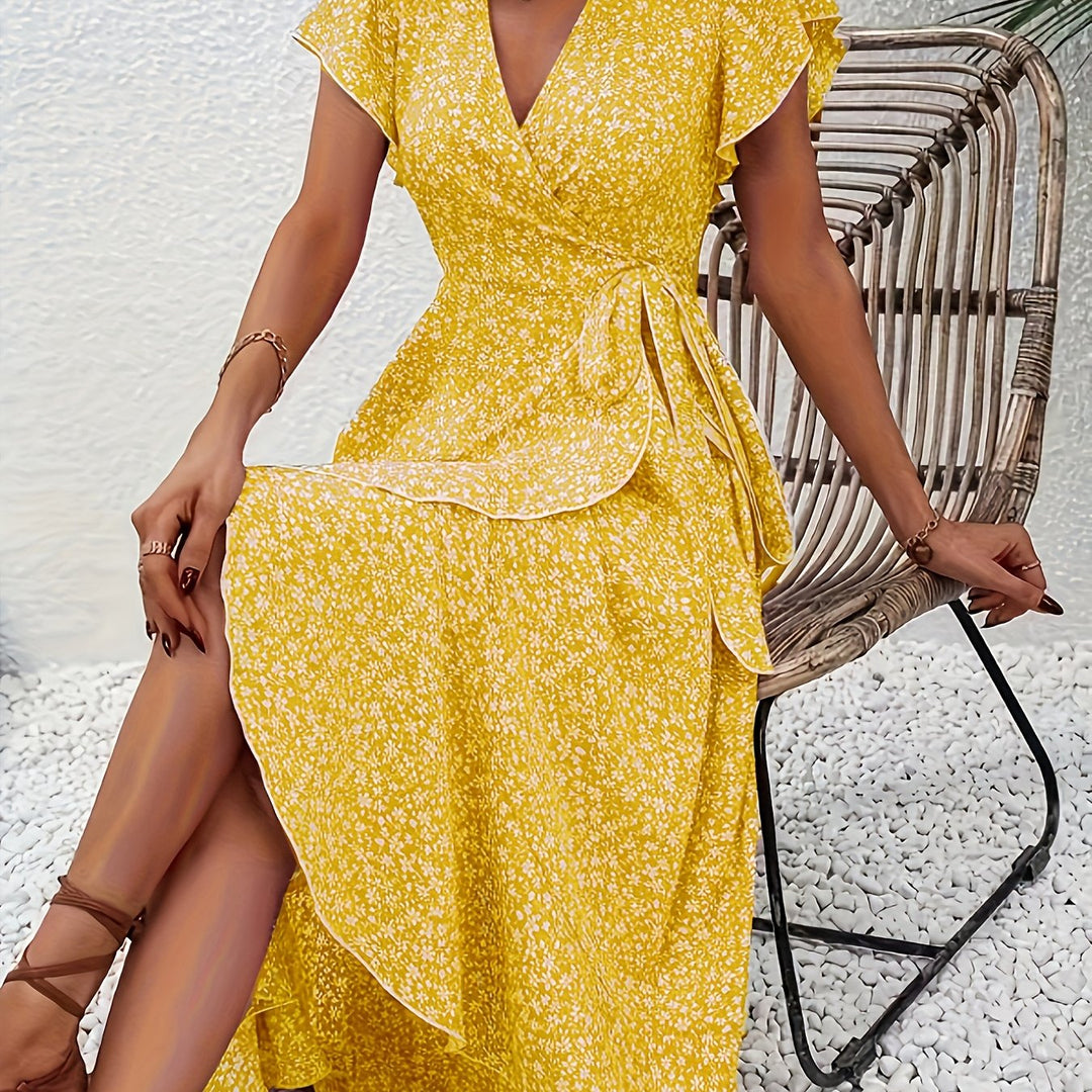 Bianca | Flydende Wrap Maxi Kjole