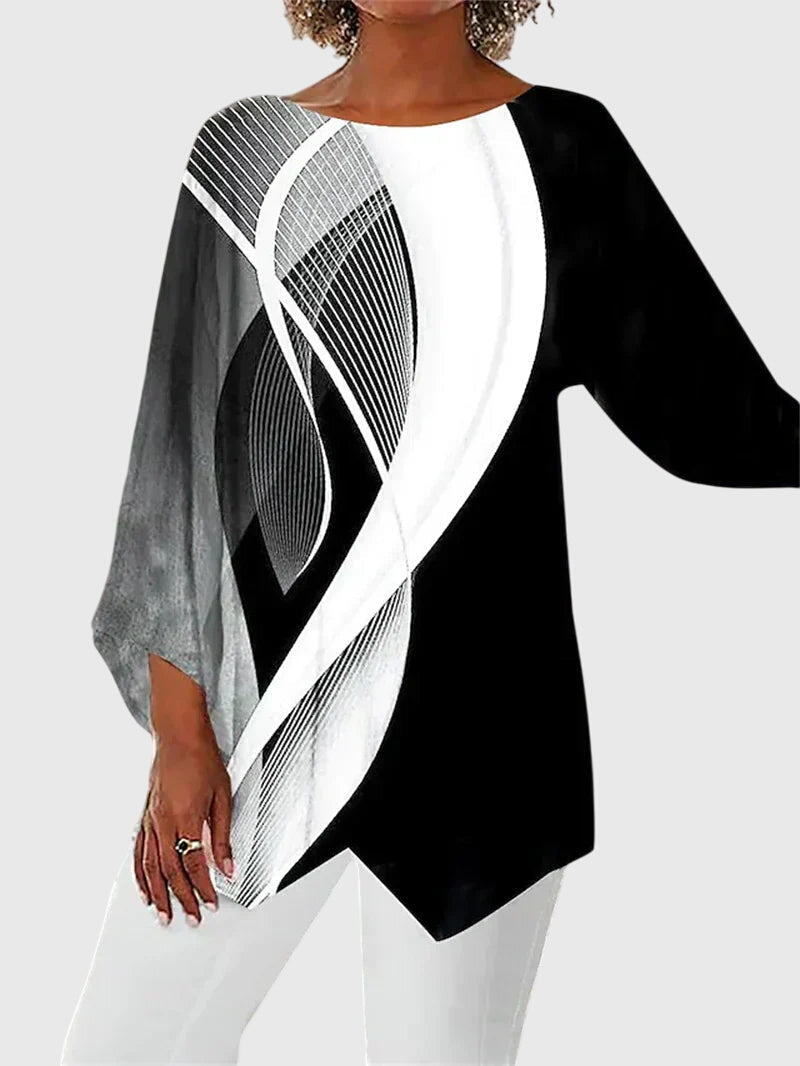 Kathleen | Shimmer Butterfly Langærmet Top