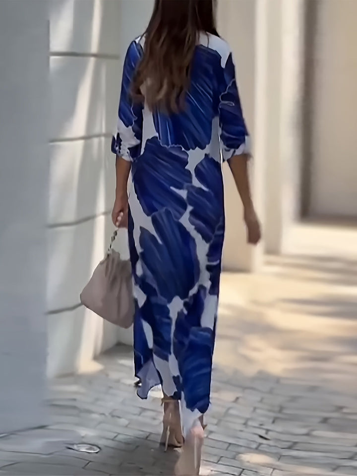 Larissa | Flydende Print Maxi Kjole