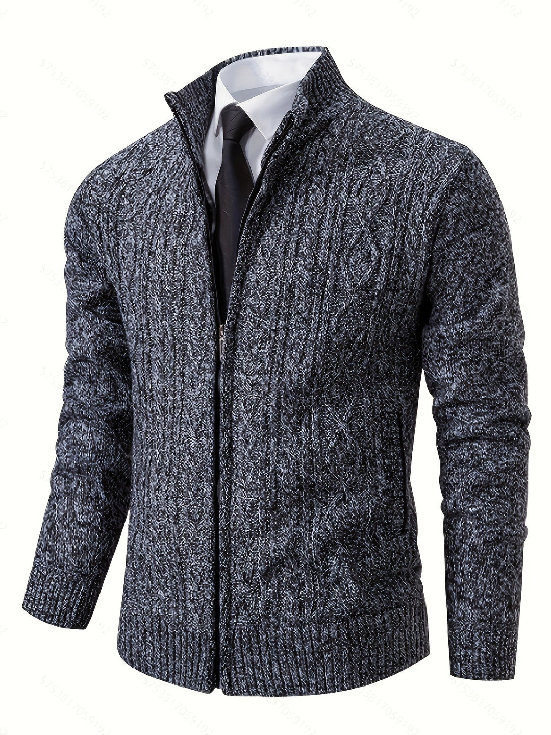Walter | Tekstureret Full-Zip Cardigan