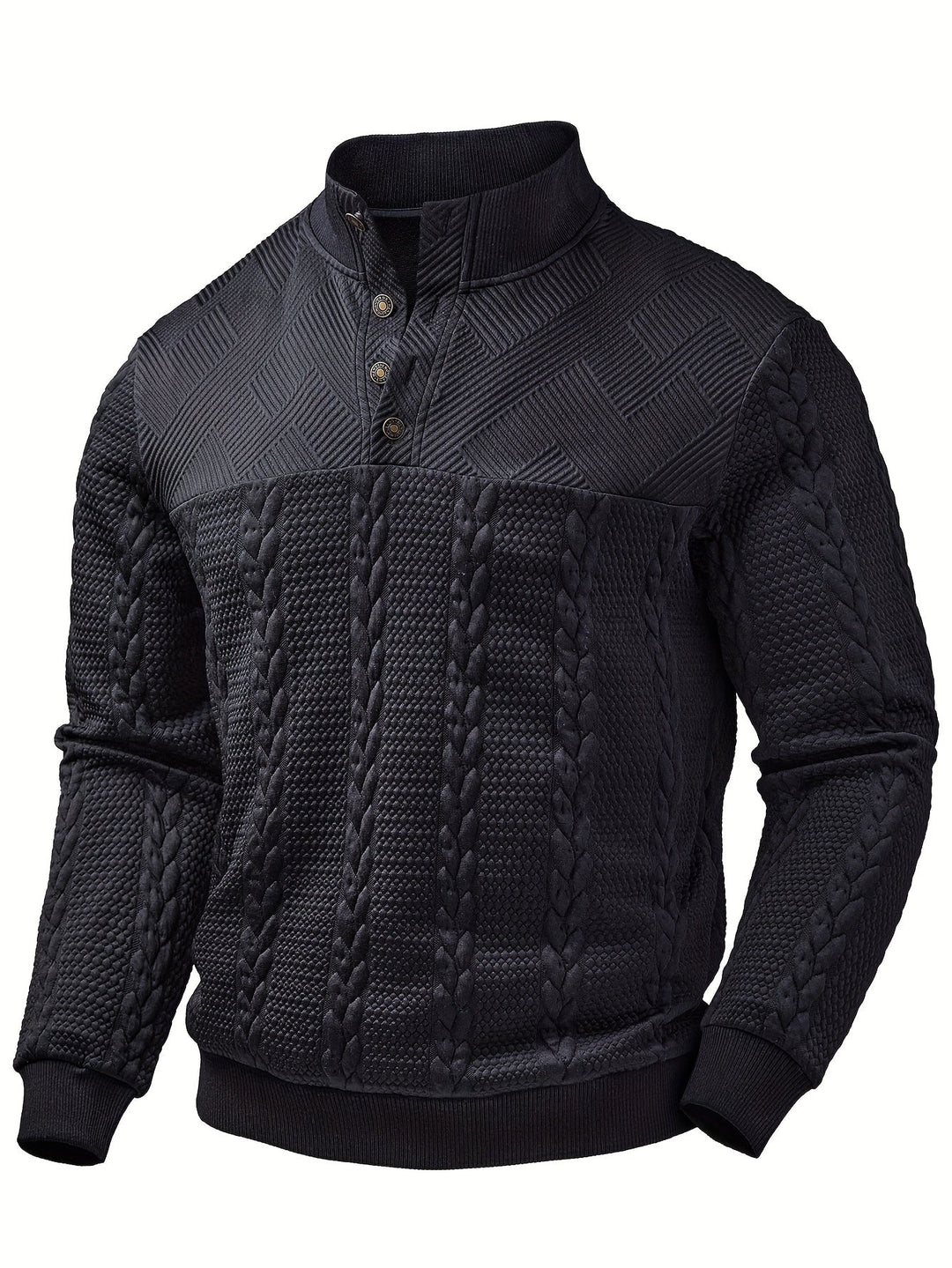 Sterling | Tekstureret Stand-Krave Pullover