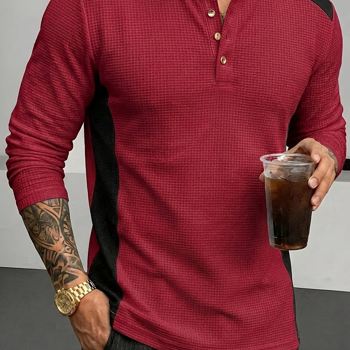 Curtis | Tekstureret Langærmet Henley