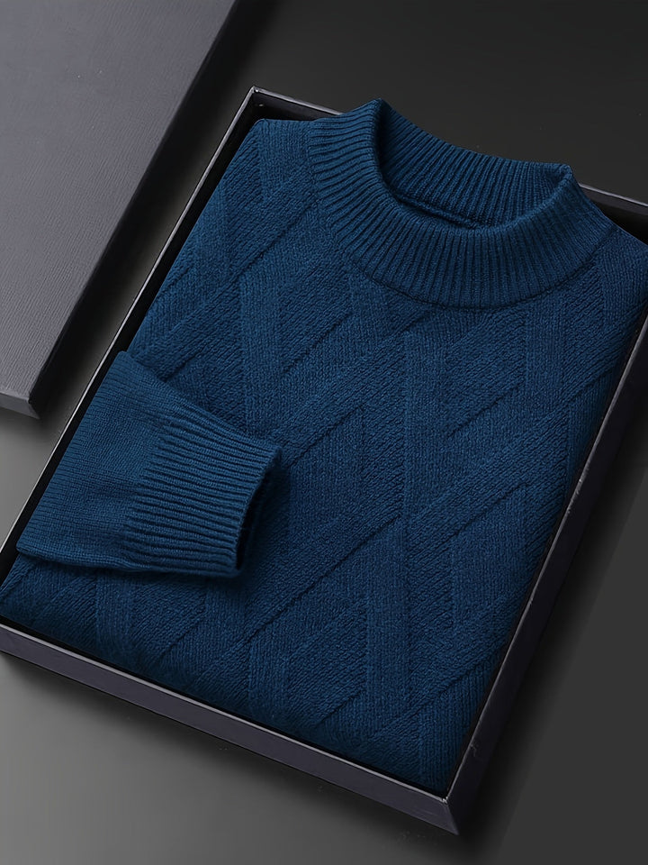 Ellis | Tekstureret Mock-Neck Sweater
