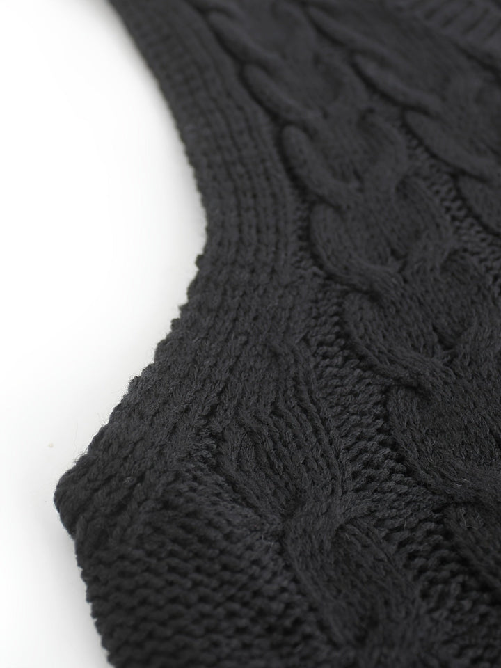 Cora | Cozy Cable-Knit V-Hals Sweater Vest
