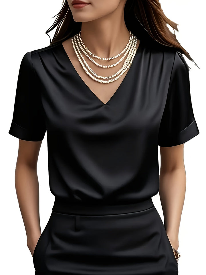 Estelle | Draperet V-Hals Bluse