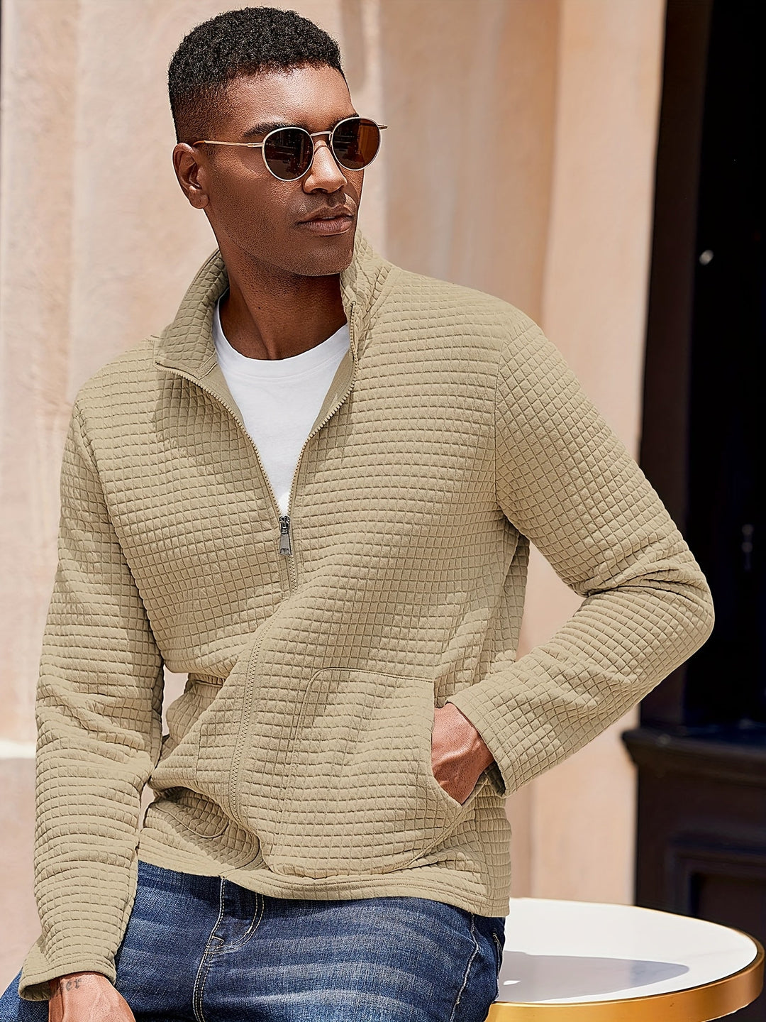 Hugo | Tekstureret Zip-Up Jakke