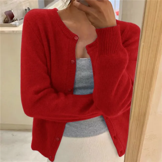 Delphina | Blød Knap-Front Cardigan