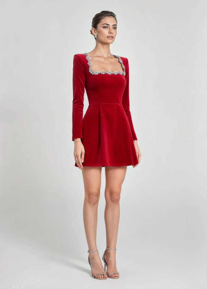 Brielle | Elegant Velvet Mini Kjole