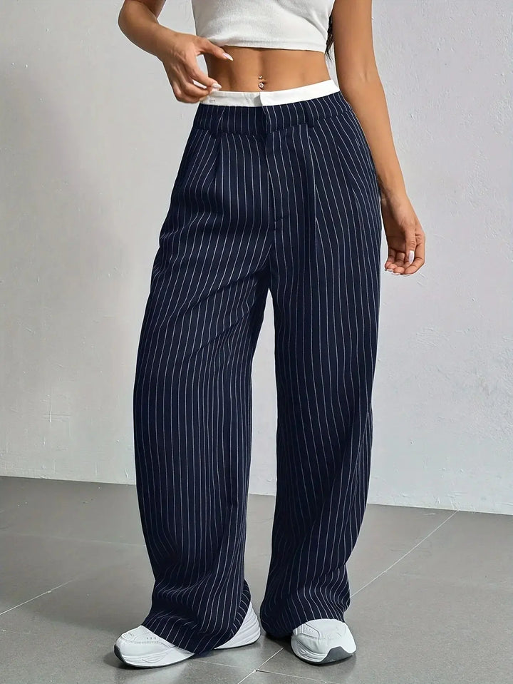 Grace | Casual Stribet Bred Bukser
