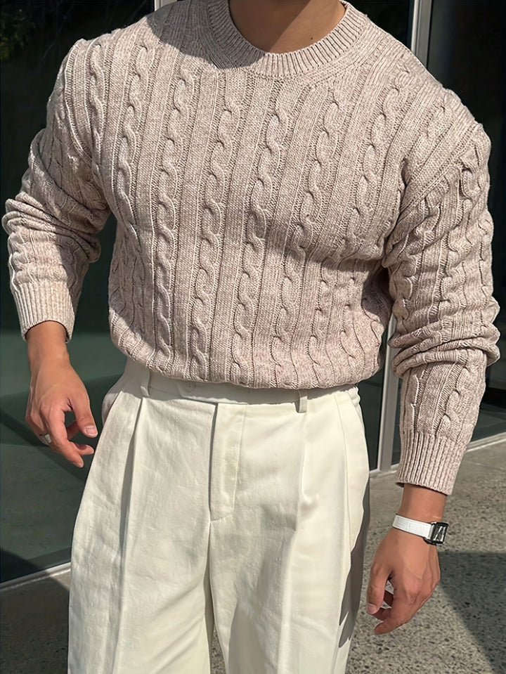 Jonas | Kabelstrikket Crew Neck Sweater
