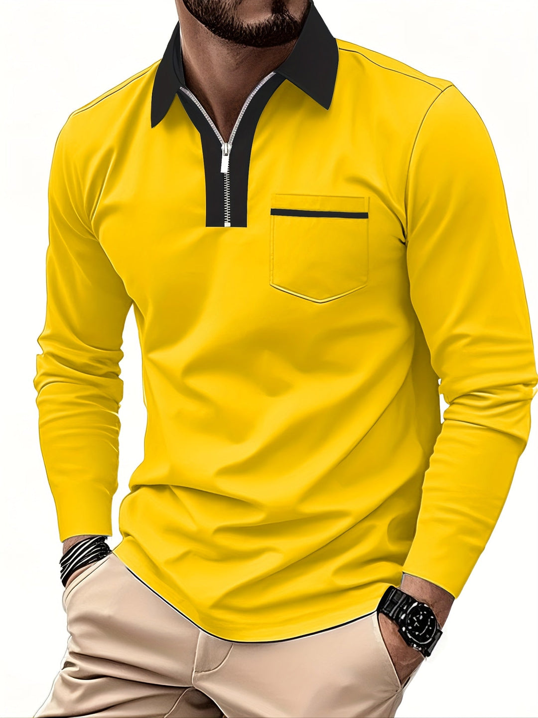 Curtis | Raffineret Zip-Krave Polo Shirt