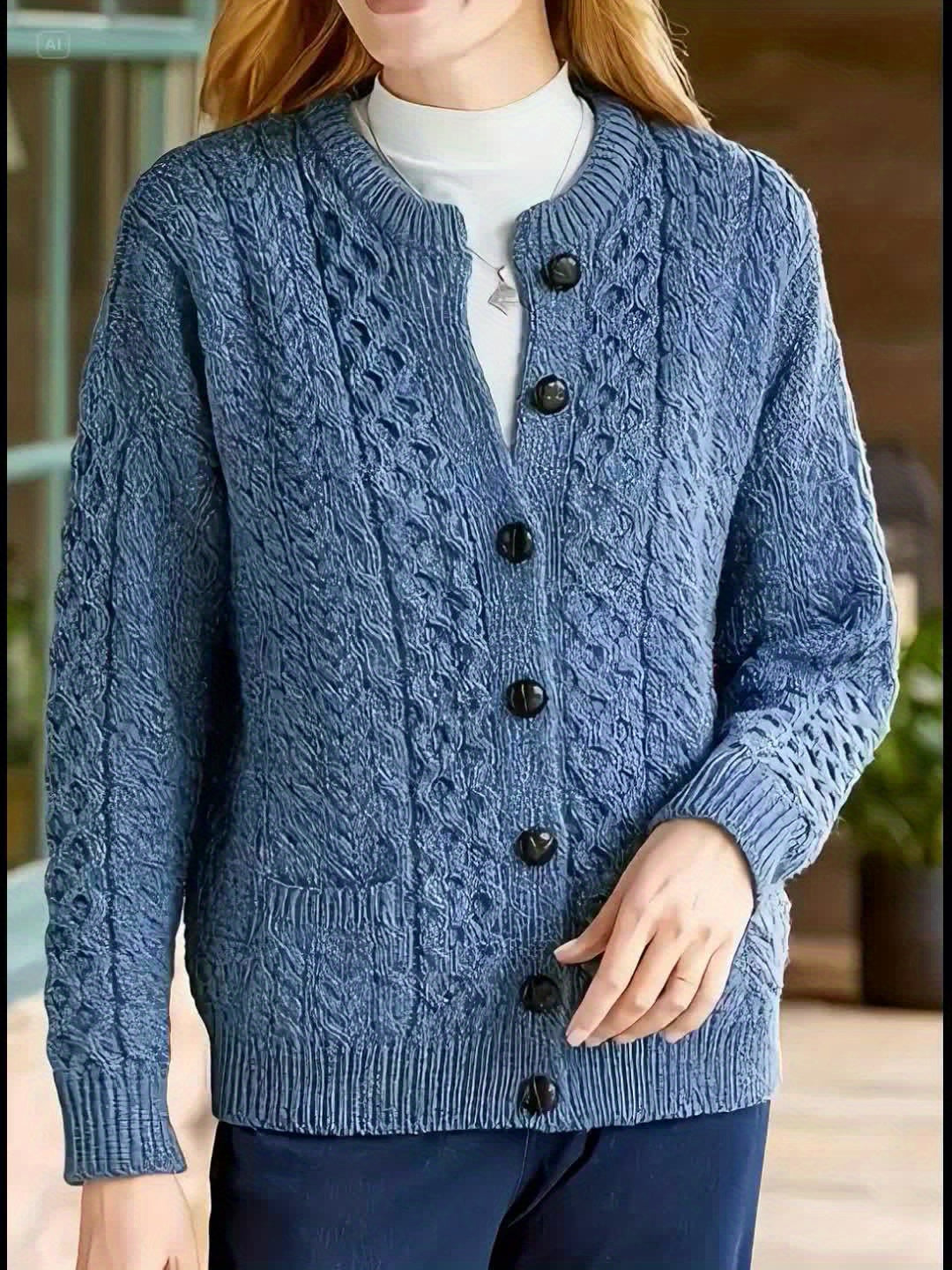 Fern | Tekstureret Knappet Cardigan
