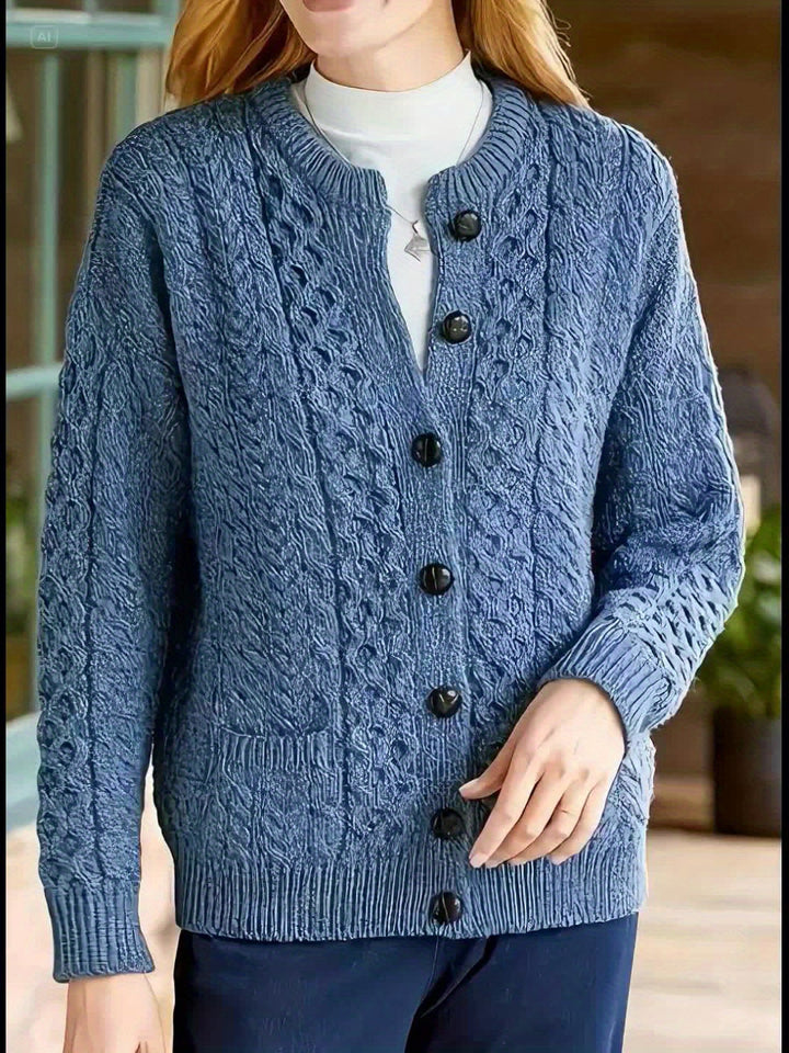 Fern | Tekstureret Knappet Cardigan