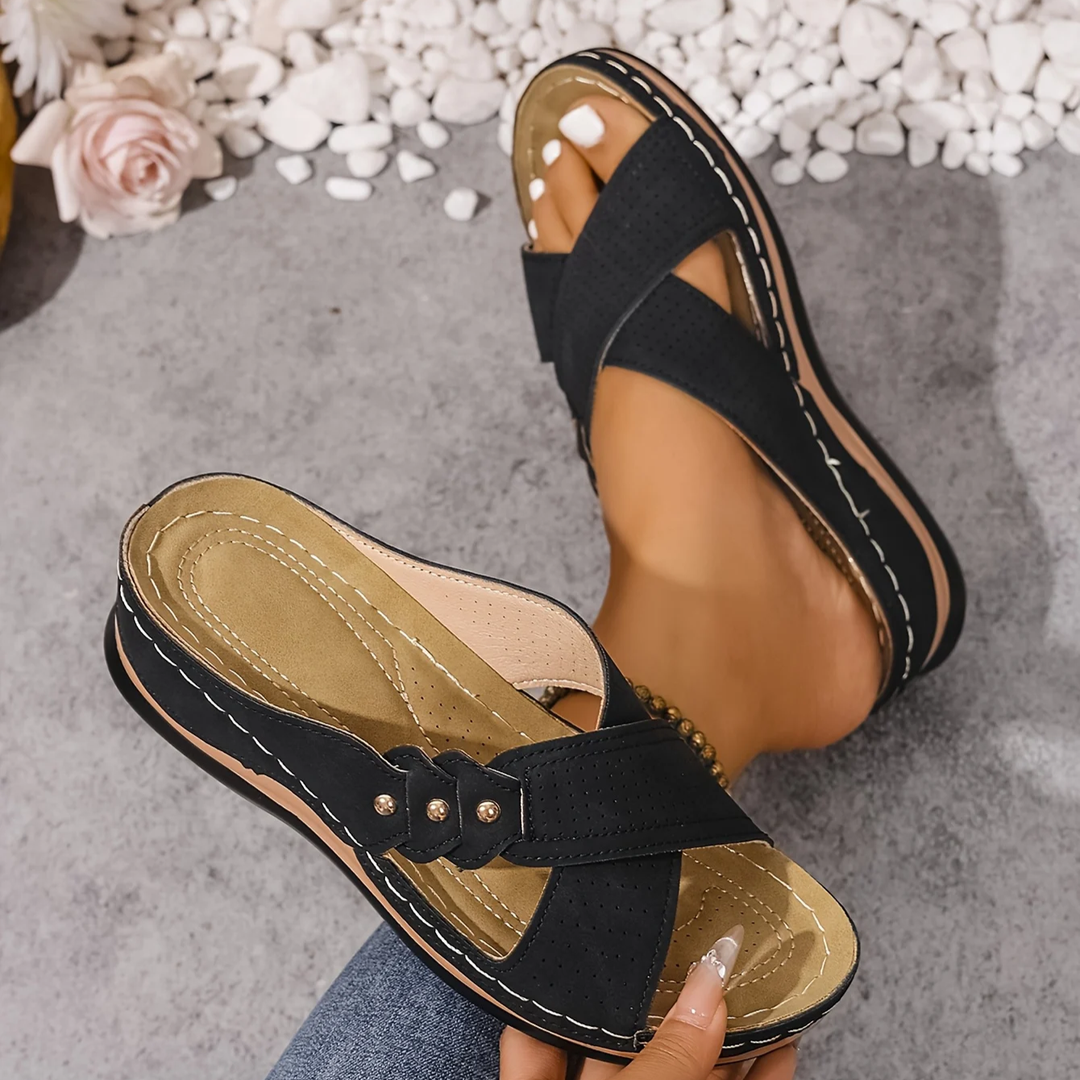Charlotte | Premium Ortopædisk Vedge Sandal