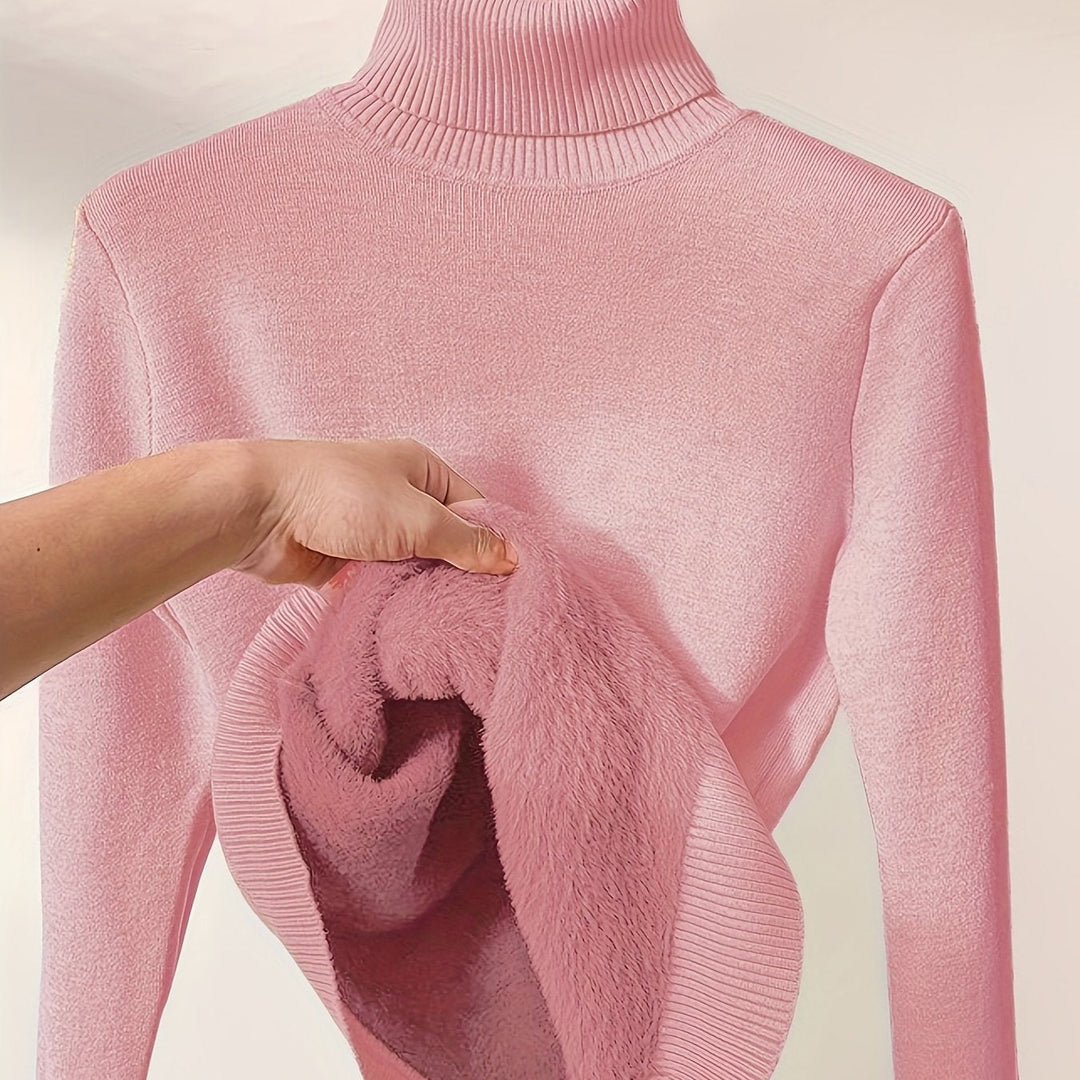 Selena | Cozy Lined High-Neck Sweater