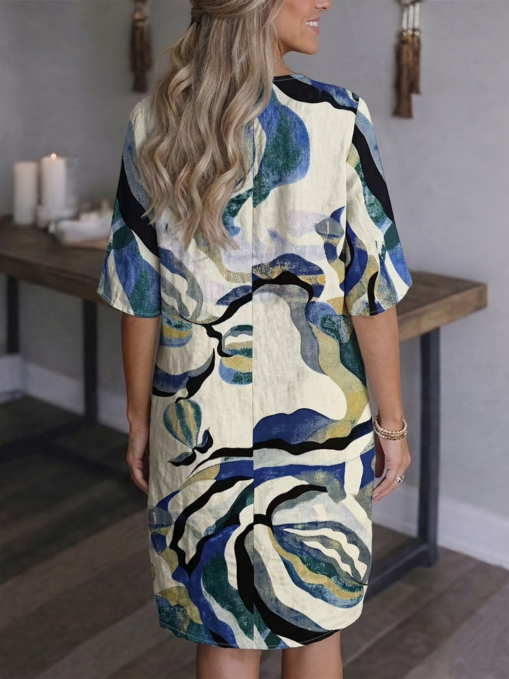 Ramona | Kunstnerisk Print Skift Kjole