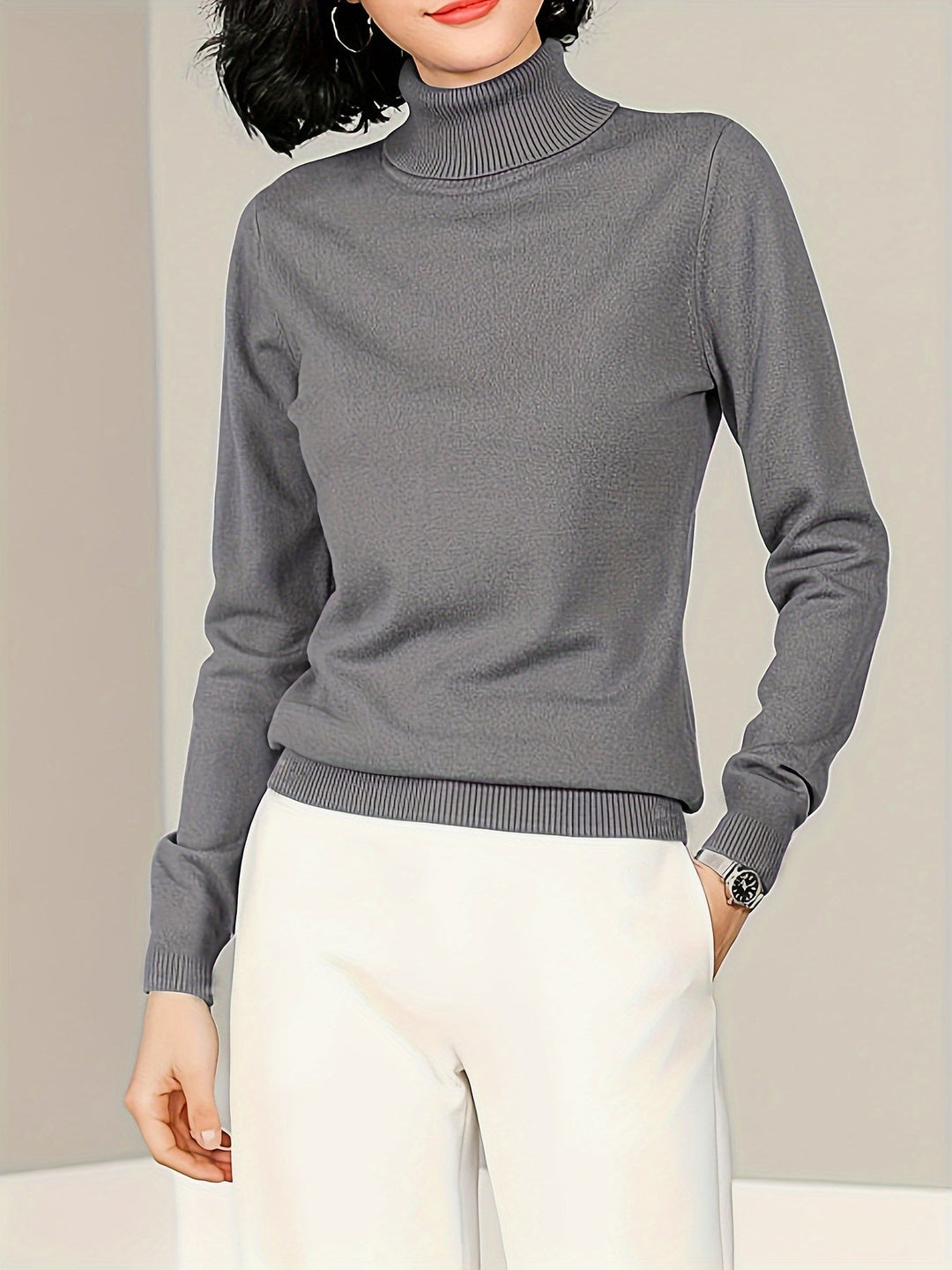 Maribel | Raffineret Mock Neck Sweater