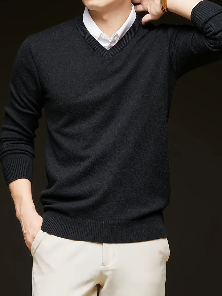 Hugh | Raffineret V-Hals Sweater