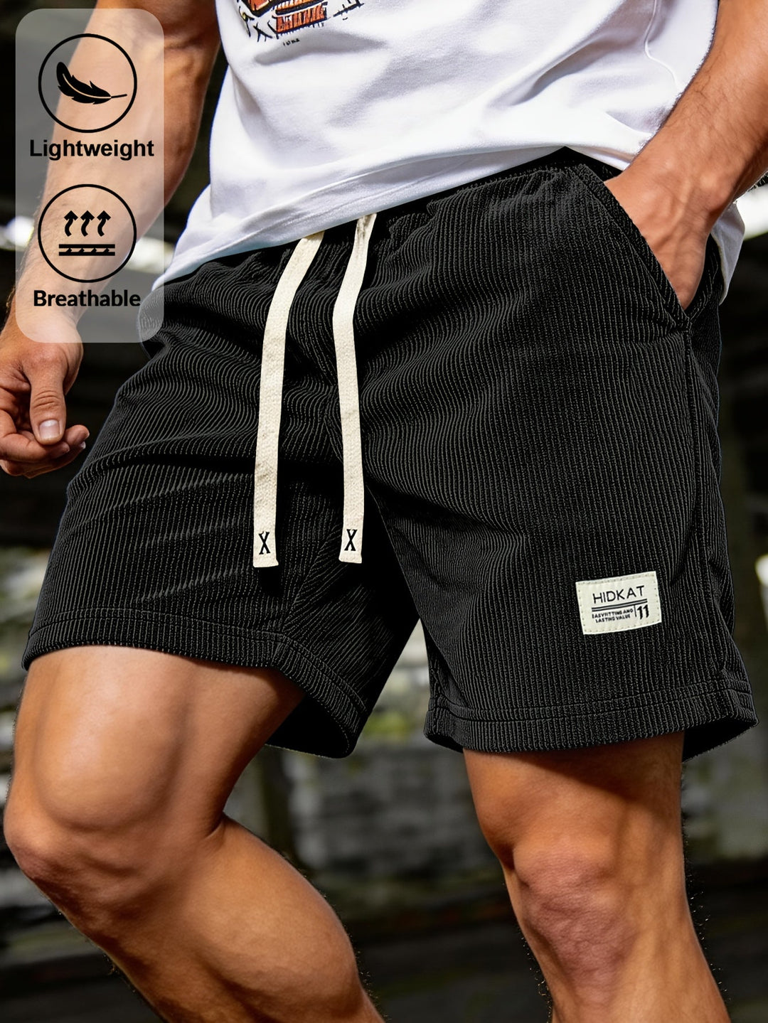 Preston | Afslappede Ribbet Snøre Shorts